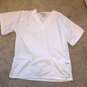 SOLD: Butter Soft White Scrub Top